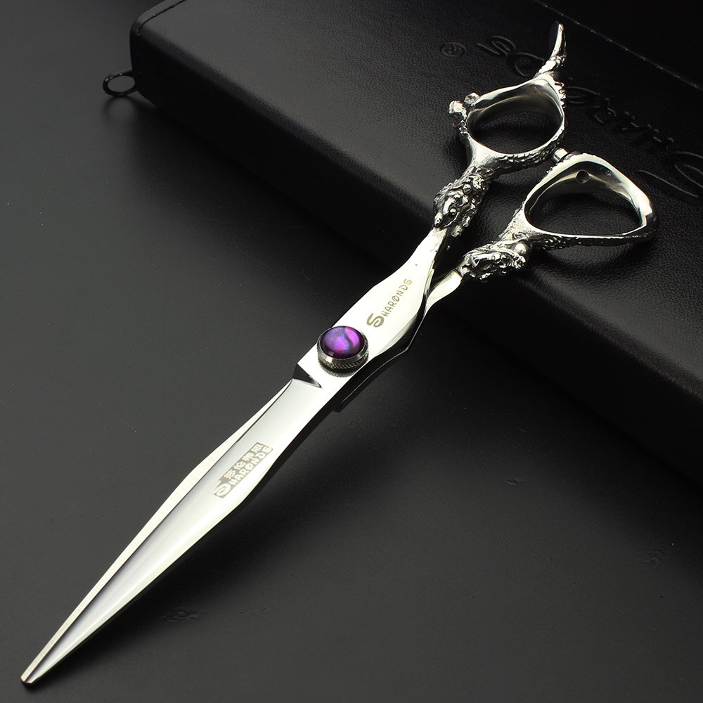 7 8 inch hairdressing cutting scissors high end purple jewel shape haircut scissors hair salon scissors tools makas