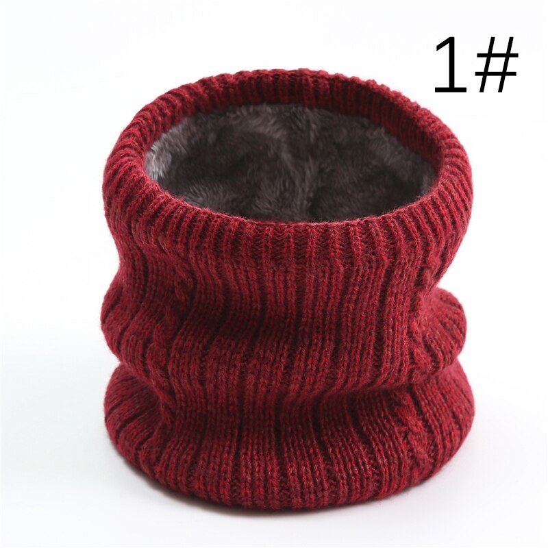 Femmes hiver anneau cou écharpe unisexe infini Snood tricoté écharpes cachemire femme fourrure solide col Bandana: WB10-1