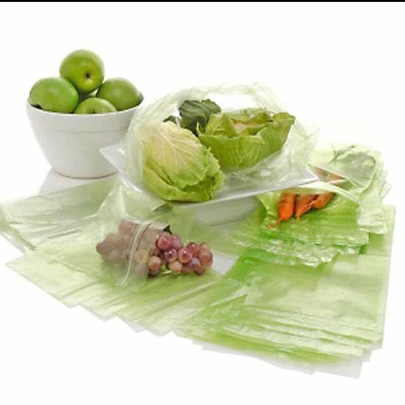 40PCS/Bag Green Storage Bags Food Fresh Greenbags Produce Kitchen Supply Reuse Gadget Shopping Refrigerator bag trash bag