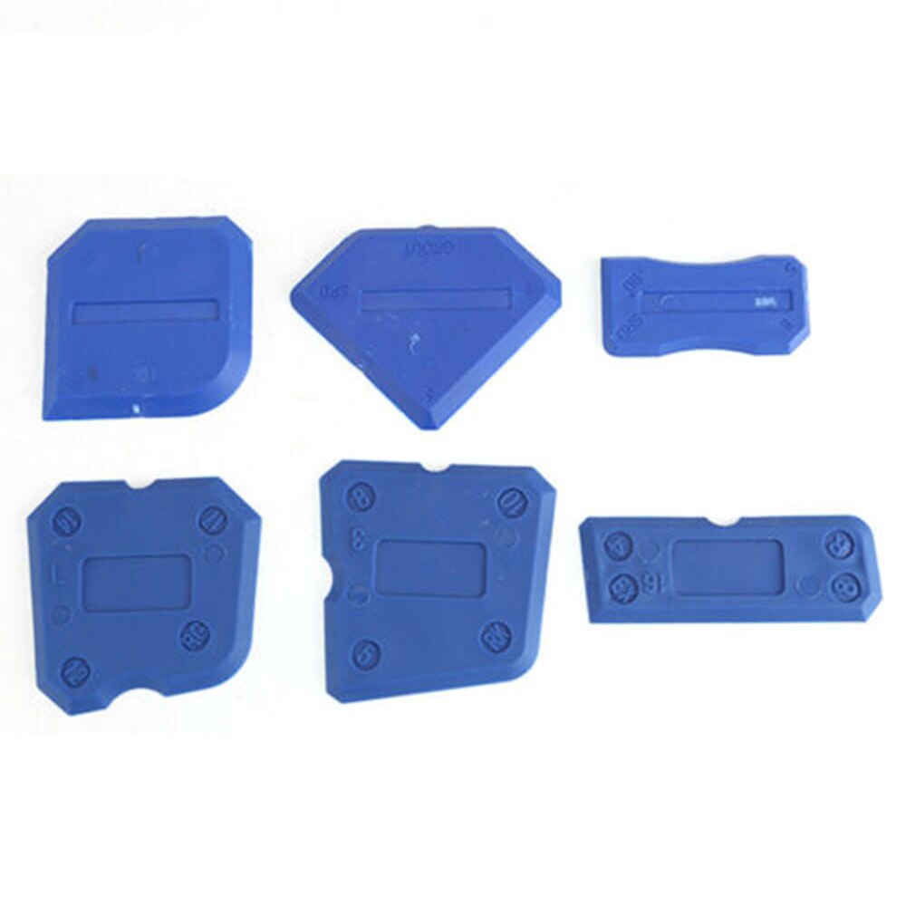 4PCS Blue Caulking Tool Kit Caulk Finishing Joint Sealant Silicone Grout Remover Scraper Home &amp; Garden Tool Kit Hand Tools: Default Title