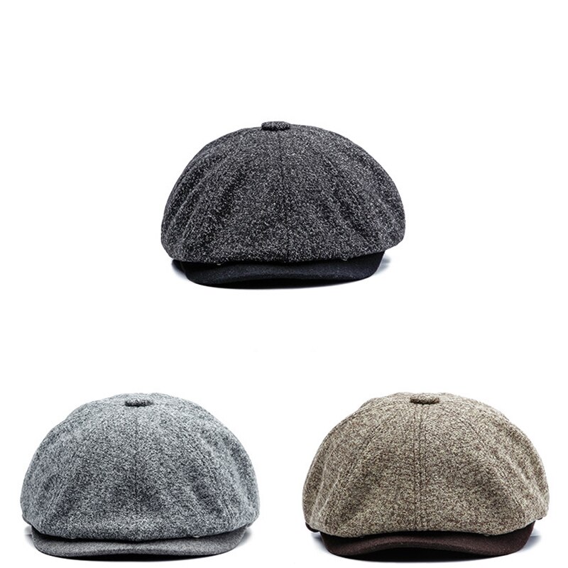 Men beret vintage Herringbone Gatsby Tweed peaky blinders hat Newsboy Beret Autumn Winter Flat Peaked Beret Hats Boina BLM278