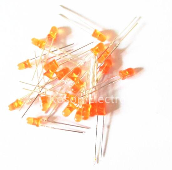 50 stks 3mm oranje LED oranje LED oranje lichtgevende diode