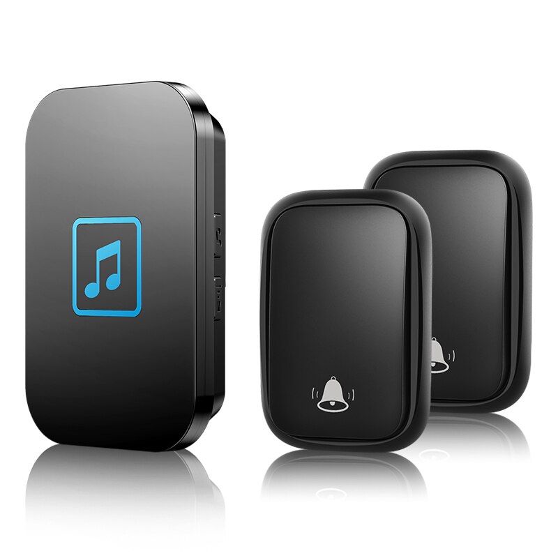 Cacazi Waterdicht Self-Aangedreven Home Draadloze Deurbel 150M Remote Geen Batterij Knop Us Eu Uk Au Plug Ontvanger call Ring Bell
