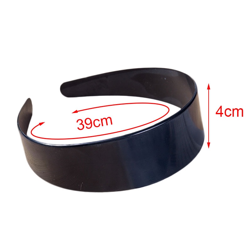 Neue 10 teile/los 2.5/2.8/3.8/4 cm breite Kunststoff Flache Stirnband für Frauen Mädchen Schwarz Weiß haarbänder Pad für DIY Lünette Reifen Material