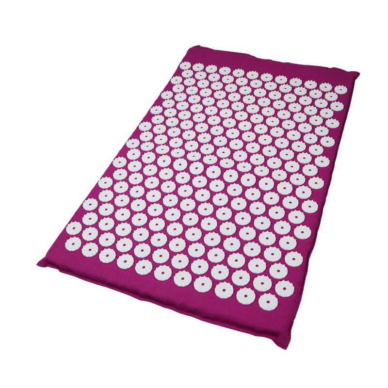 Cojín de acupuntura para aliviar el estrés, colchoneta de acupresión para el dolor de espalda/almohada, estera de masaje de Punta rosa, masaje y relajación: purple mat