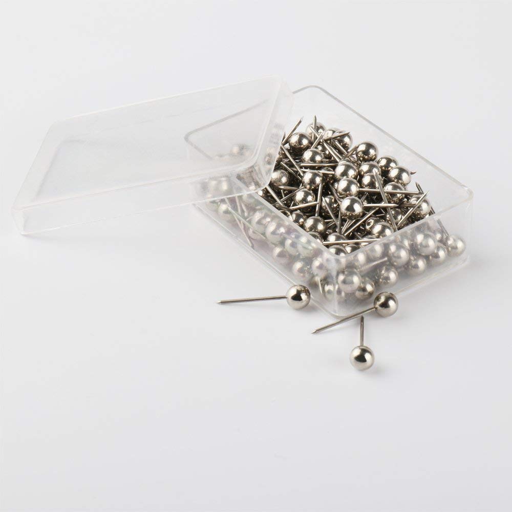 -800 Stuks Kaart Kopspijkers 1/8-Inch Retro Plastic + Metalen Kralen Hoofd Markering Push Pins, 4 Kleuren