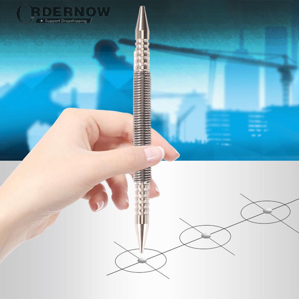 Hammerless Nail Set Center Pin Punch Spring Loaded Marking Starting Holes Tools Marker Metal Woodwork Tools