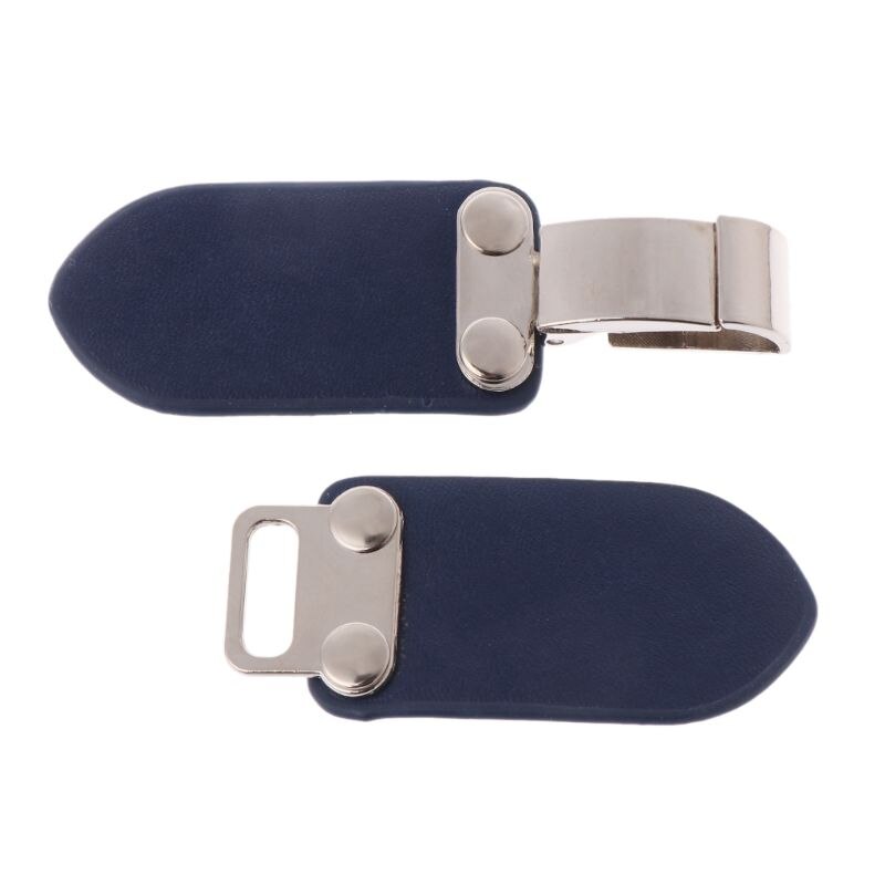2 Fermoirs En Cuir De Vachette Avec Bouton-pression - Fermeture à Languette Réglable Pour Sac, Veste, Manteau