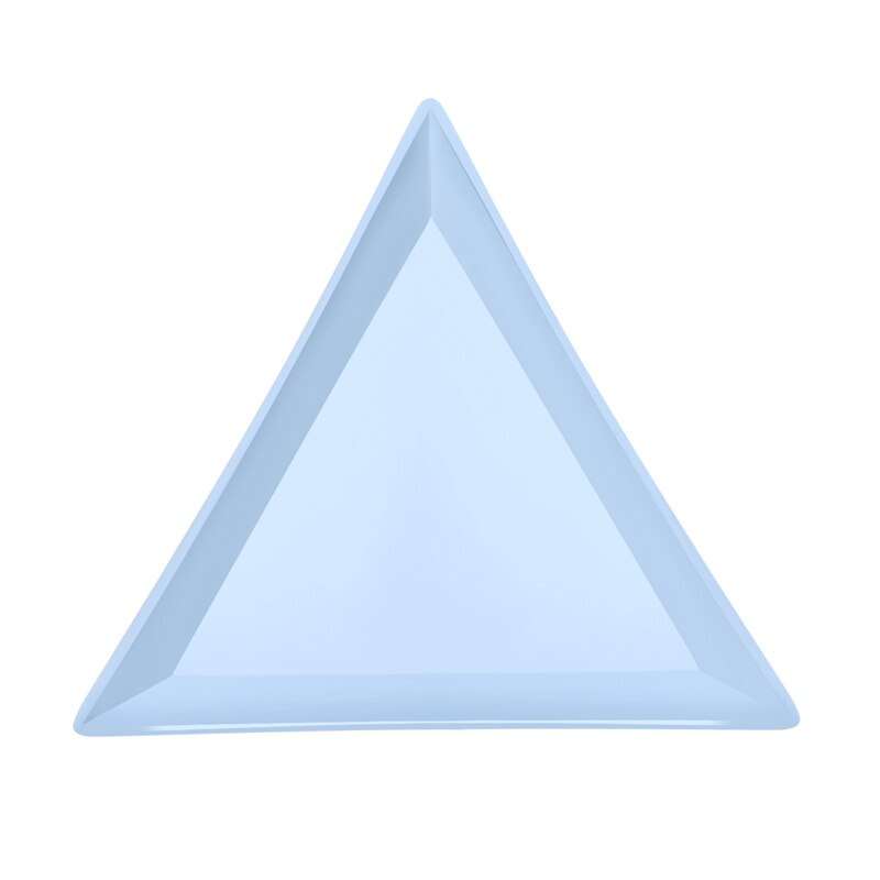 1 pièces pointillant Triangle plaque plateau manucure outil plaque pour strass bijoux Nail Art stockage support de la boîte conteneur manucure outil: Jaune clair