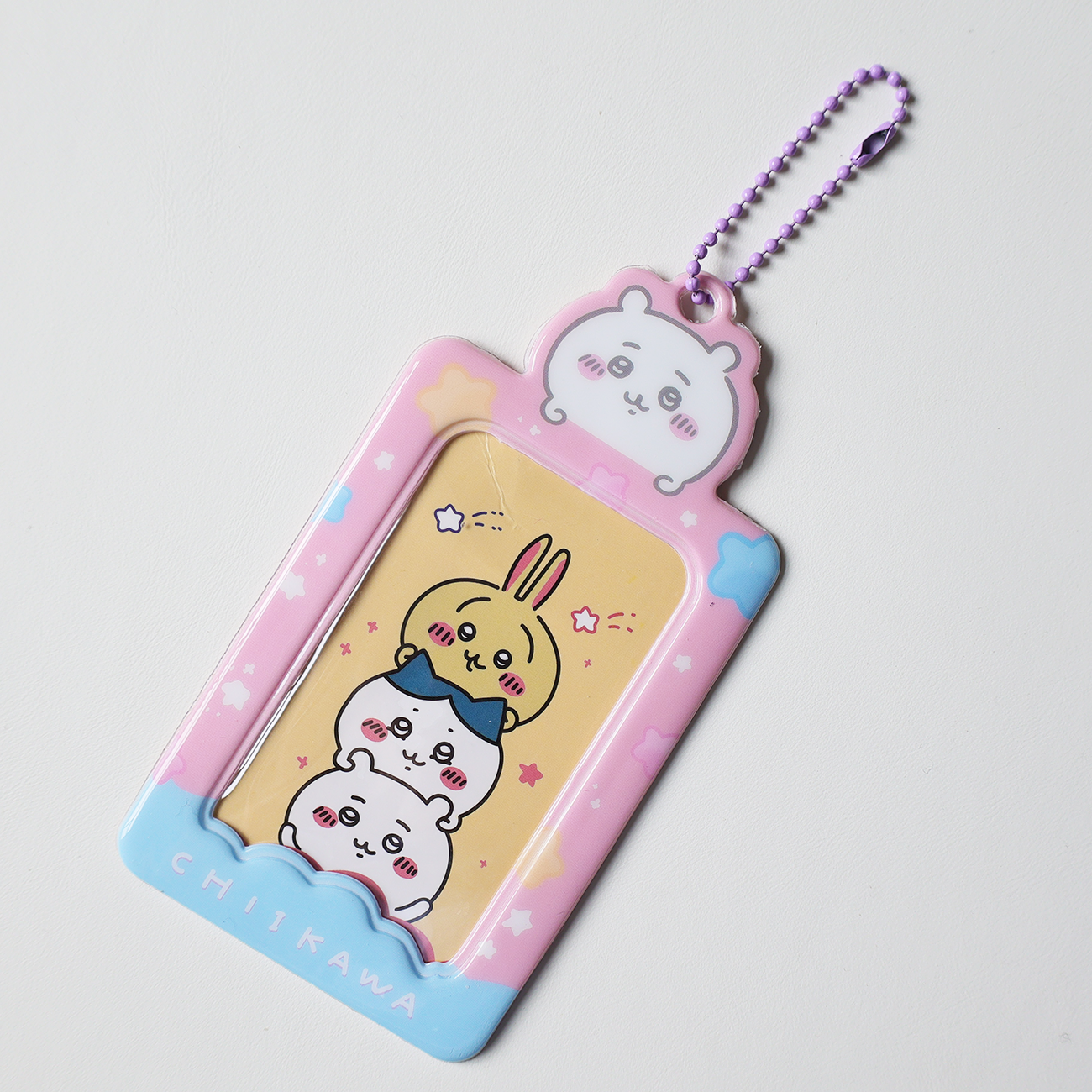 Kawaii Chikawas Hachiware Usagi 3 pulgadas foto tarjetero cubierta de tarjeta identificación de crédito tarjeta bancaria álbum foto carpeta titular llavero: Naranja