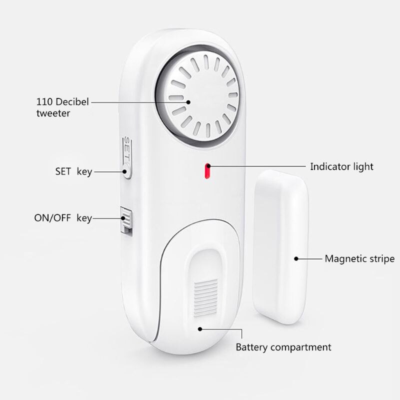 Home Guard Against Theft Alarm Door / Windows Electronic Wireless Small Sensor Alarm Security G8TB
