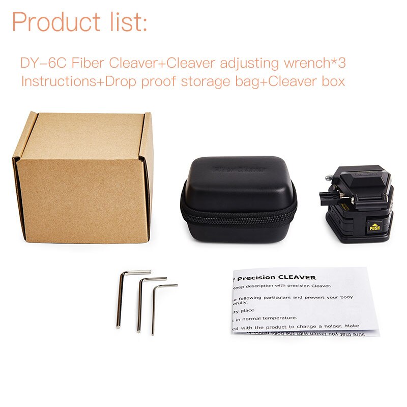 Fiber cleaver DY-6C cable cutting knife FTTH fiber optic clipper tools cutter High Precision Fiber Cleavers 16 surfacece cutelo