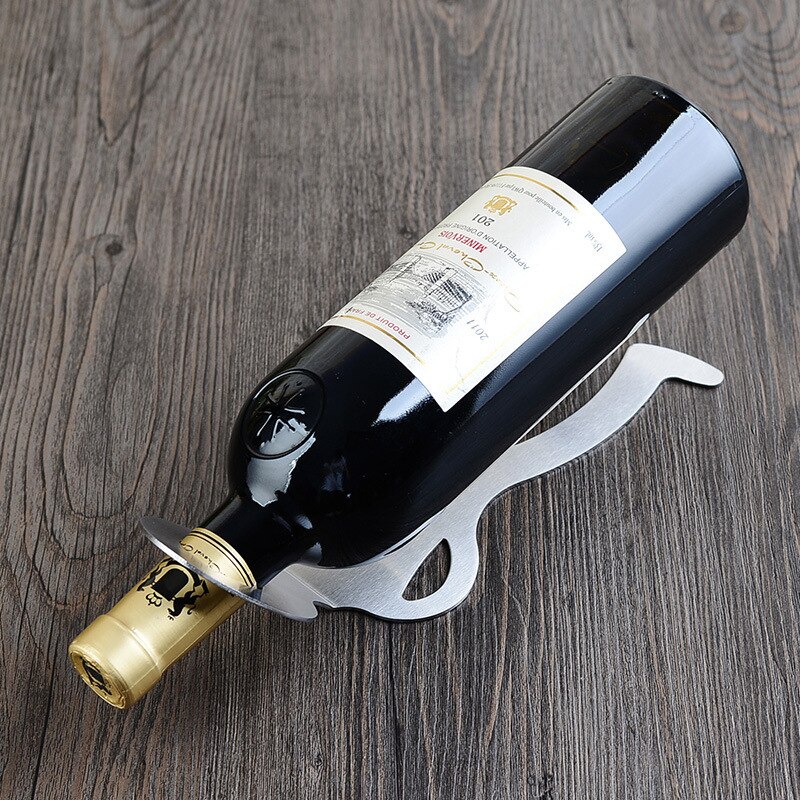Estante de vino tinto de acero inoxidable villano Slacker vino tinto estante original estante de vino de uva estante conciso vino europeo