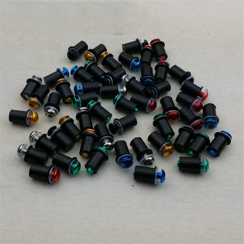 10 stuks universele motorfiets moeren bouten windscherm windscherm kuip schroeven aluminium motorfiets accessoires voor honda suzuki onderdeel