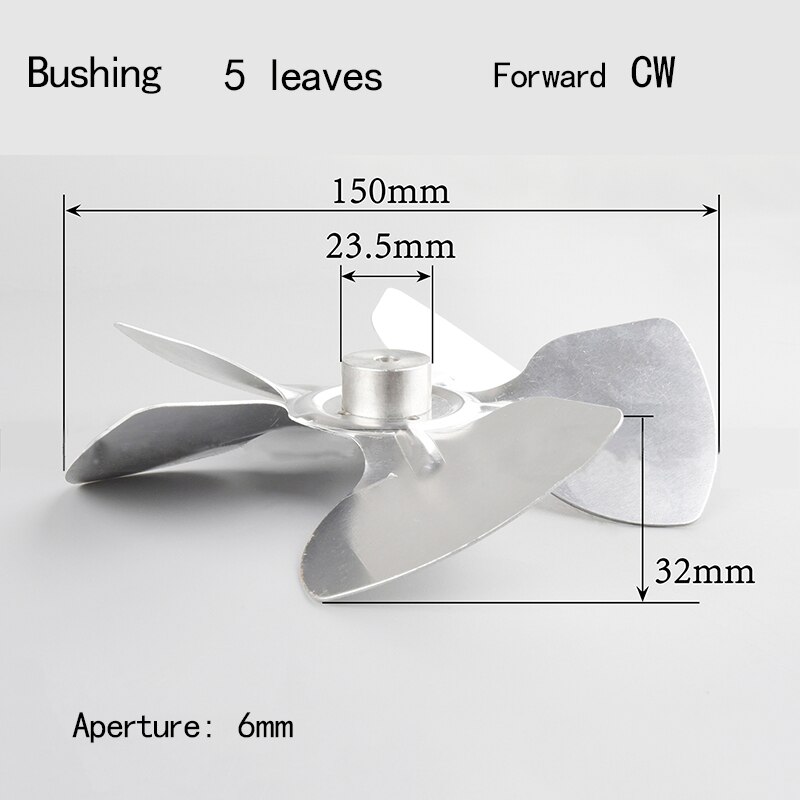 140 mm 150 mm 170 mm 200 mm 230 mm 250mm aluminiumslegering motor blæserblade blæser skovlblade til ovn pillefyr blæser: E