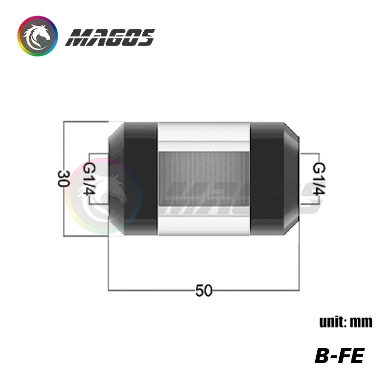 B-FE-Wasserkühlungsfilter aus Metall mit hoher Durchflussrate und geringer Wasserbeständigkeit, 0,058 mm Loch, DIY G1/4'' Gewinde, 250 Mesh Filternetz