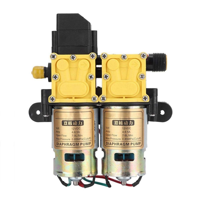 12V Double Head High Pressure Agricultural Sprayer Water Pump a Multi-Purpose Pump for Farmland Irrigation Family Car Washing La