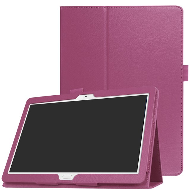 Hoesje voor huawei mediapad  m3 lite 10 bah -w09 bah -al00 ultradunne flip stand pu leren hoes voor huawei  m3 lite 10.1 tablet funda: Paars