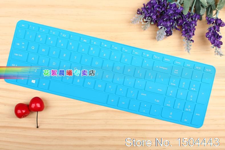 15.6" Laptop Keyboard Protector Skin - Ultra-thin Silicone Dustproof Cover for HP Pavilion Envy 15 Series: All Blue