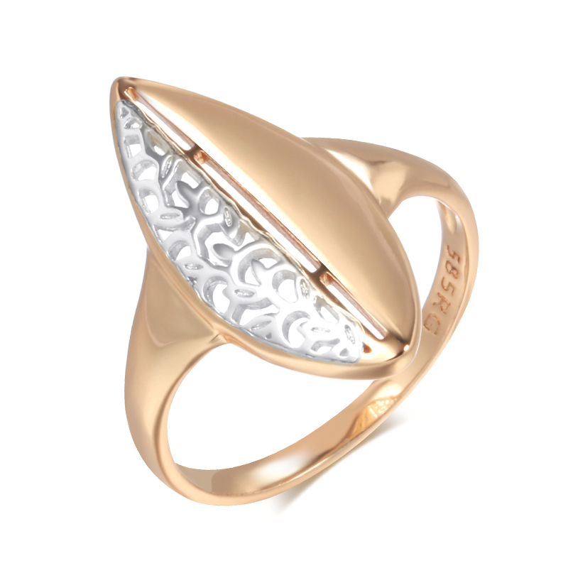 Syoujyo 585 Goud 14K Leaf Ring Voor Vrouwen Vintage Sieraden Holle Zilveren Patroon Elegante Etnische Bloem Trouwringen: 9