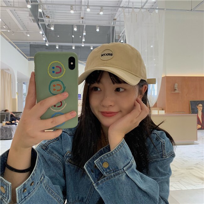 Bomuldsbaseballhatte til mænd og kvinder, bogstaver, afslappede baseballkasketter, bløde solhatte, hestehalehatte til piger: Khaki