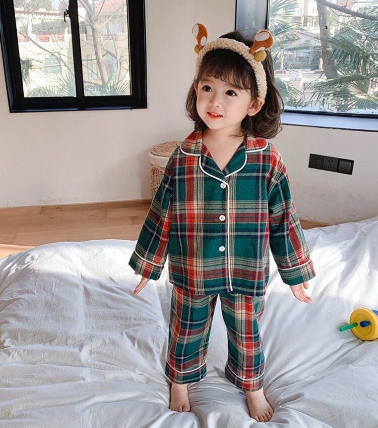 Pyjama carreaux fille