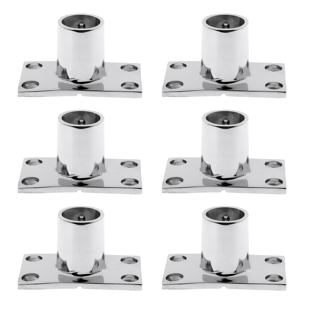 6 Stuks Metalen Marine Boot Dek Hand Rail Montage 90 Graden Voor 25Mm Buis
