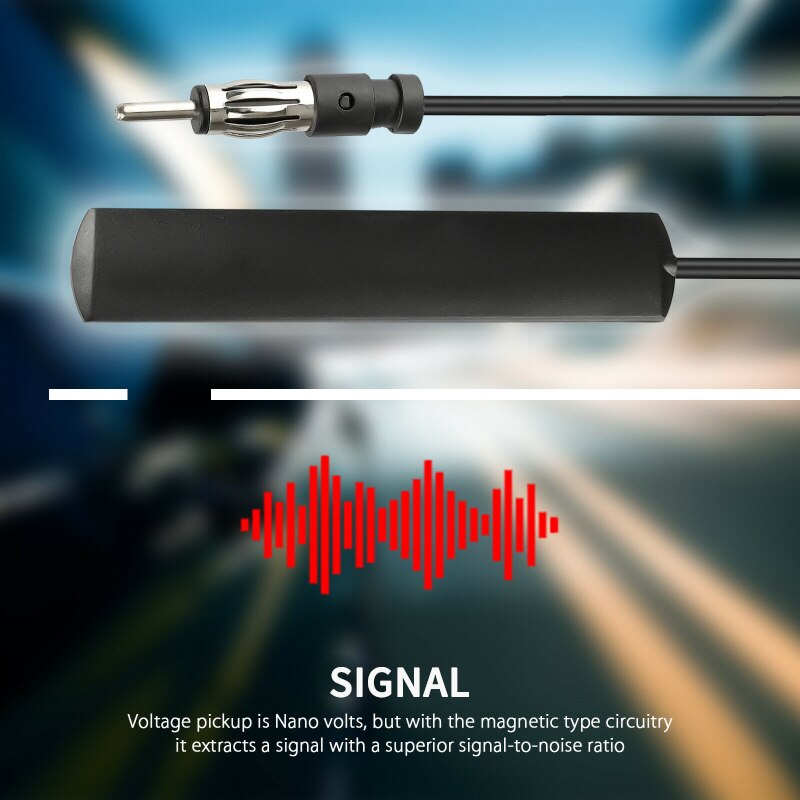 Universal 3/5m Car Radio FM Antenna Signal Amp Amplifier Hidden Antenna Stealth FM AM For Vehicle Truck Motorcycle Boat Black
