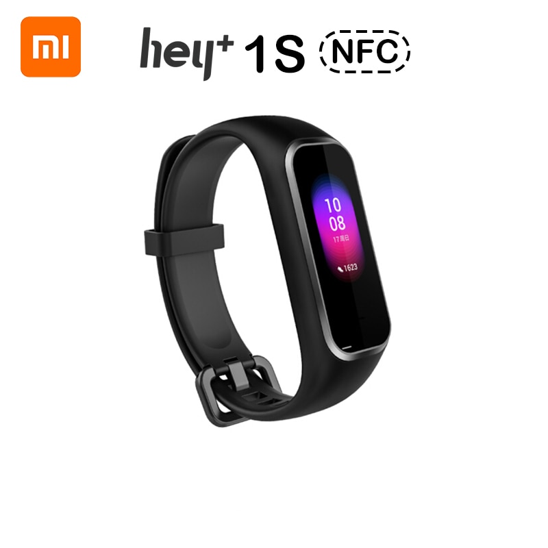 Xiaomi Hey Plus 1S NFC Smart Armband AMOLED Kleurenscherm Smartband Builtin Multifunctionele Hartslagmeter Hey + 1S Polsband