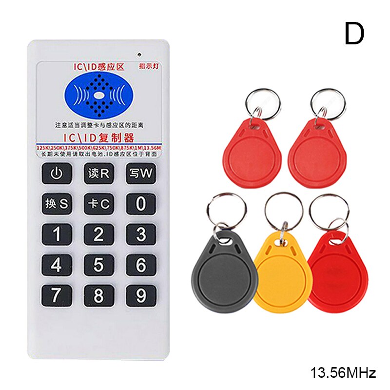 RFID ID Card Copier with Button Induction Portable Card Writer Reader for Access Cards PUO88: d