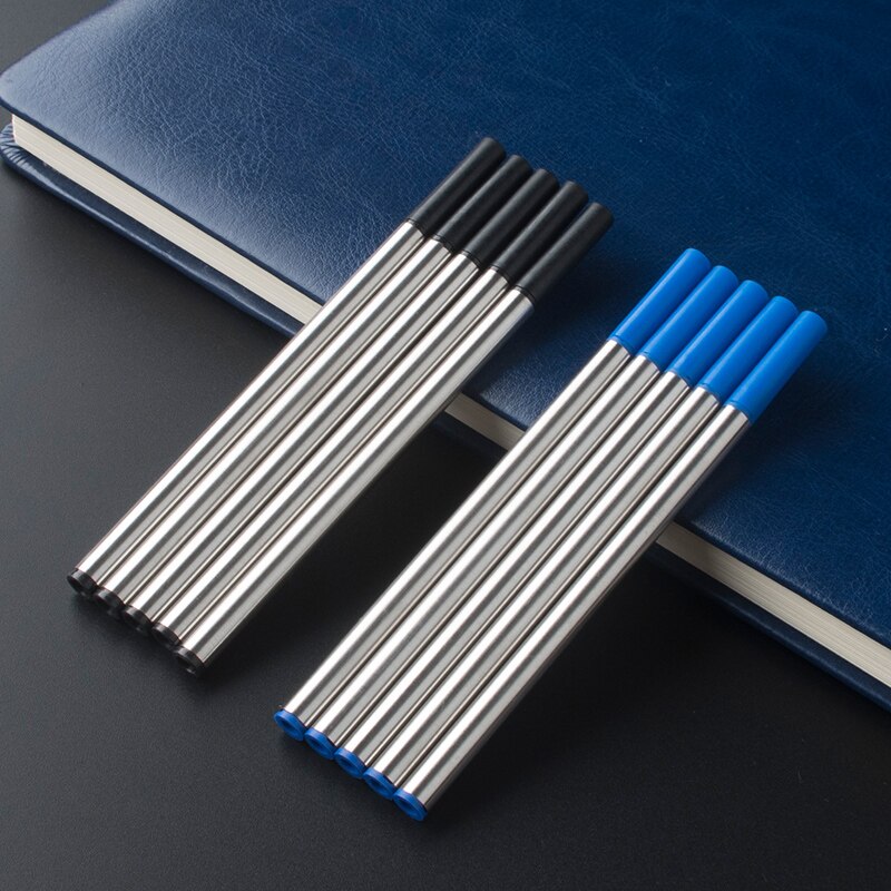 Recargas azules de , bolígrafo Rollerball de punta mediana, 10 unidades,: blue black