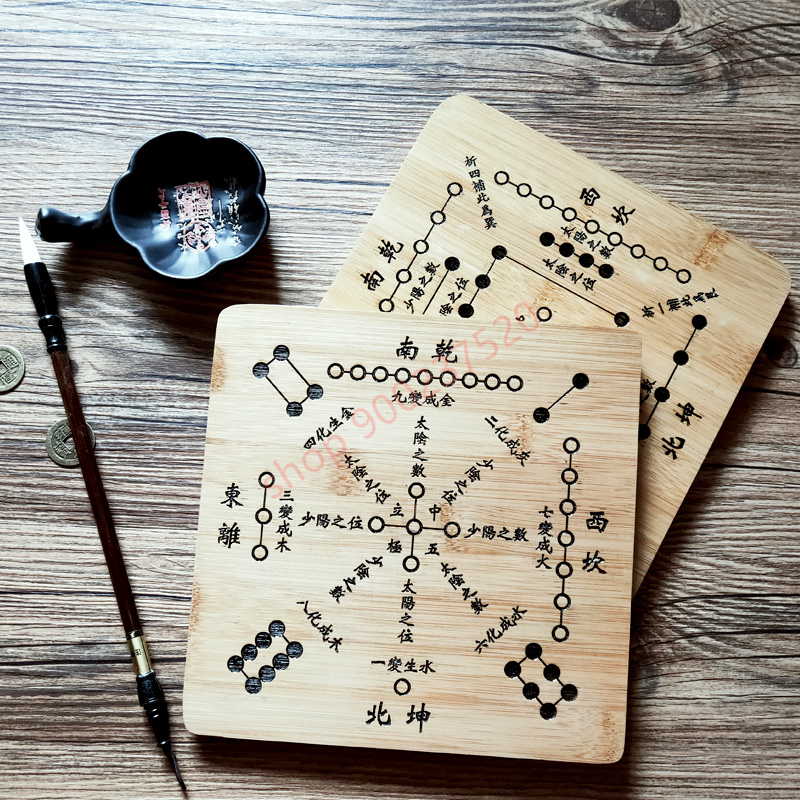 Zhouyi Qimen dunjia jiugongpan, Luoshu, Hetu Eight Diagrams bamen, nan Bamboo wood, hexagram, Yixue tools