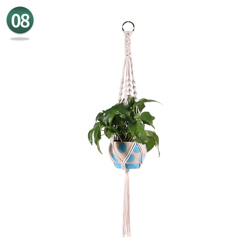 Hanging Baskets 100% cotton Handmade Plant Holder Macrame Plant Hanging Flowerpot Wall Decor handcrafted plant hangers: 8