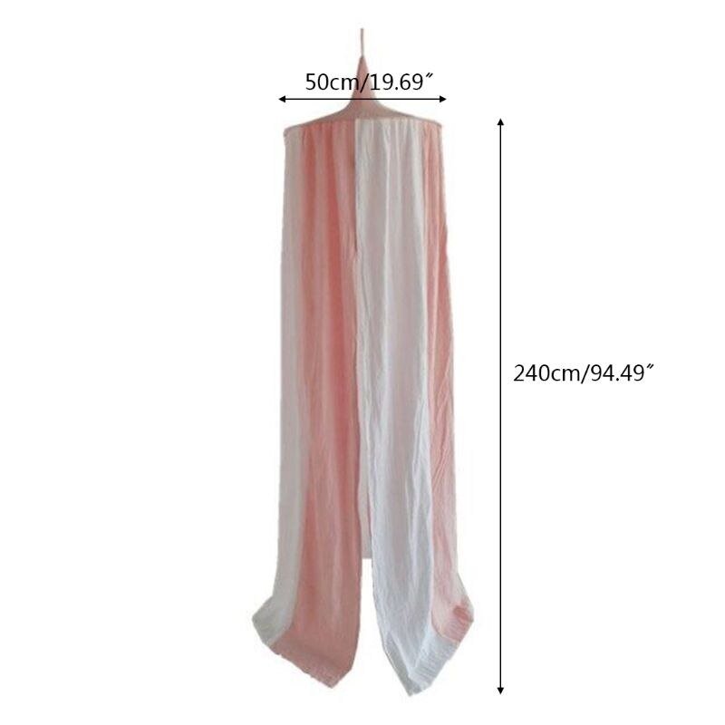 Nordic baby kleur blok luifel klamboe koepelbed hangend bedovertrek gordijn  f3me