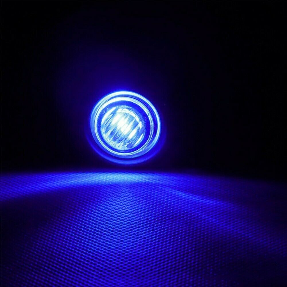 Fuleem 20PCS Mini 12V-24V 3/4 Inch Bullet Round Blue LED Side Marker Indicator Lights For Truck Boat SUV ATV Waterproof