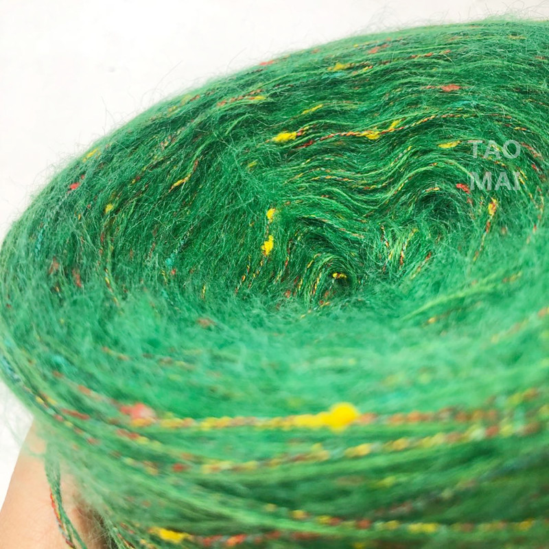 Cachemir de estambre y seda brillante, hilo de Mohair hecho a mano, suéter, abrigo Flash, paquete de Material de bufanda súper suave, 250G por grupo
