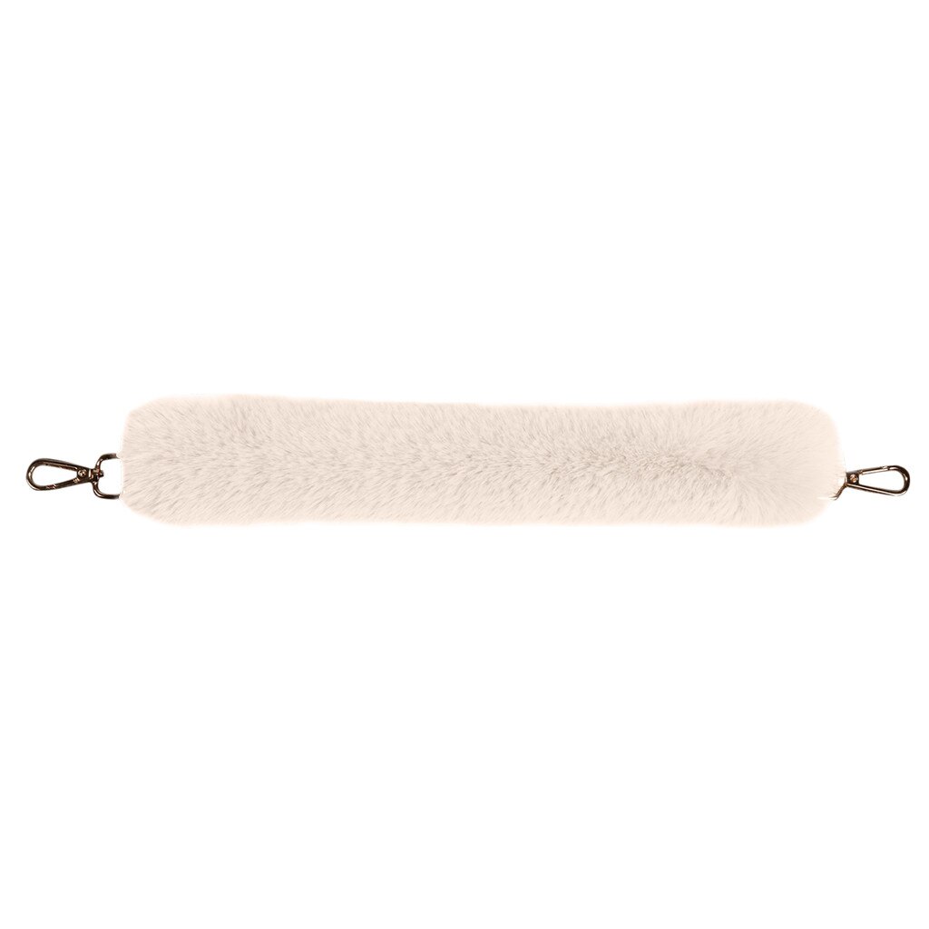 Vervanging Vrouwen Pluche Tas Riem Schouder Handtas Riem Riem Faux Fur Tas Riemen Accessoires Handtas Pluche Decoratieve Ketting: Beige