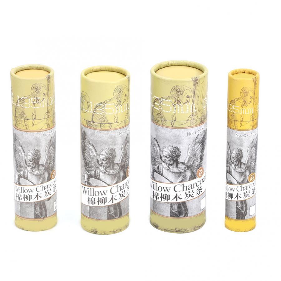 25pcs Houtskool Potlood Tekening Houtskool Bar Kunstenaar Art Tekening Gereedschap Schets Potlood