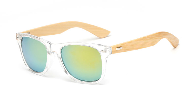 16 farbe Bambus Sonnenbrille Männer Holz Sonnenbrille Frauen Spiegel Original Holz Sonnenbrille retro de sol masculino: wooden 1501 C14