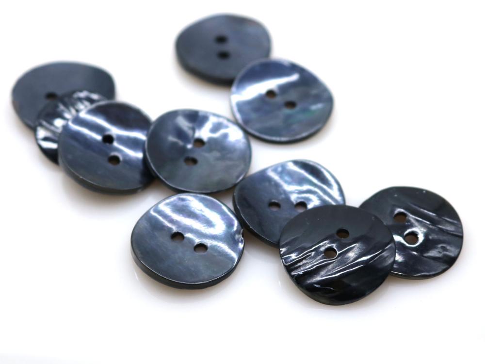 20pcs/lot 11mm/12mm/15mm/22mm natural dyed dark blue real shell button 2 holes button