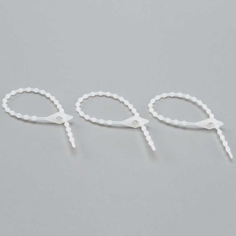 100pcs Adjustable Nylon Bead Ties Clip Cable Straps Reusable Twist Tie Multi Use Flexible Cord Tie Wrap for Household and Office