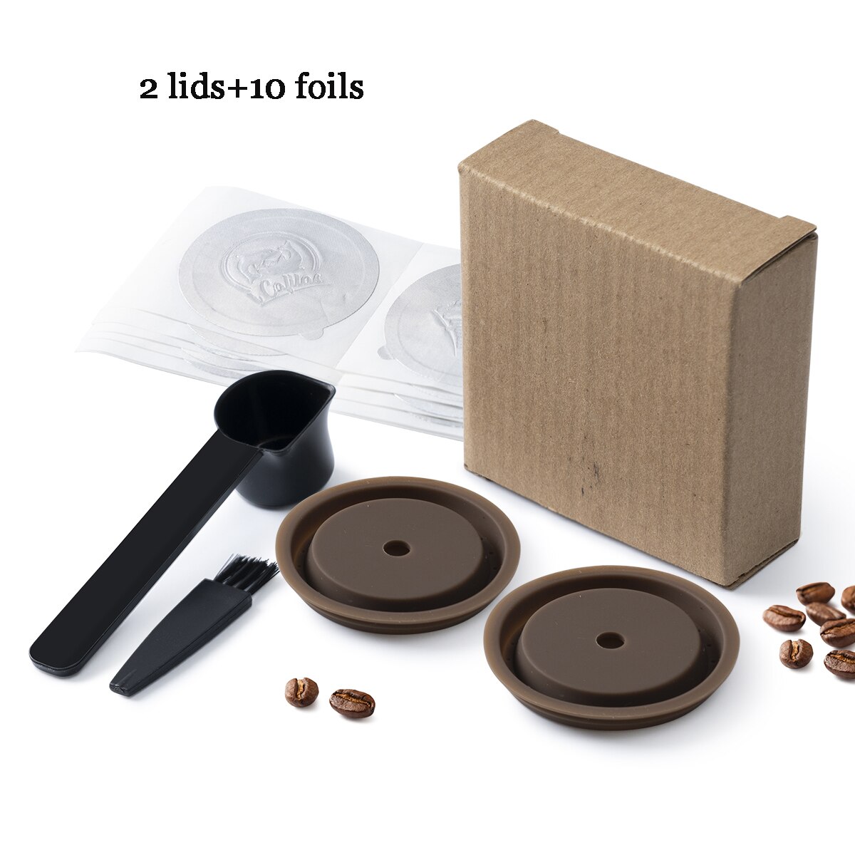 Plateau de capsules de café réutilisables, peut remplacer les capsules Nespresso Vertuo et VertuoLine et compatible avec les capsules originales: 2Caps  10Foils