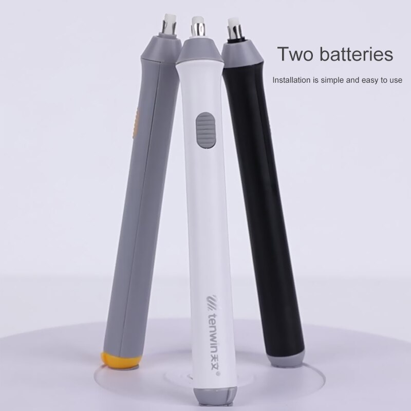 FS Adjustable Electric Rubber Eraser With Rubber Refills Battery Power For Sketch Drawing Erasing School Stationery Supplies