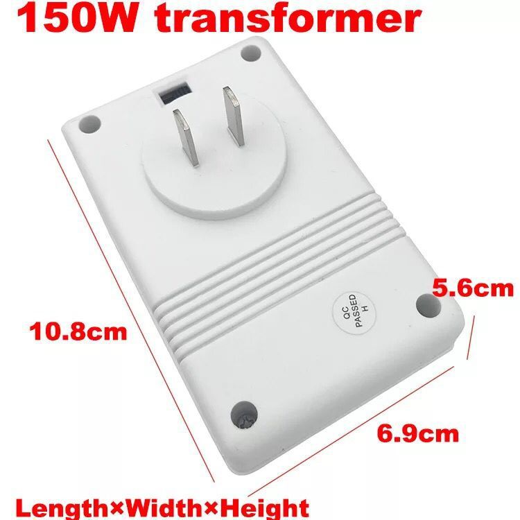Spenningsomformer 110V til 220V - Reiseadapter 300W/500W/100W/150W/70W - steg opp/ned