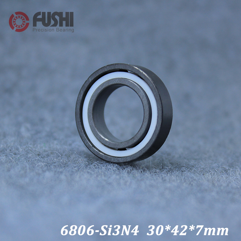 6806 Full Ceramic Bearing ( 1 PC ) 30*42*7 mm Si3N4 Material 6806CE All Silicon Nitride Ceramic 6806 Ball Bearings