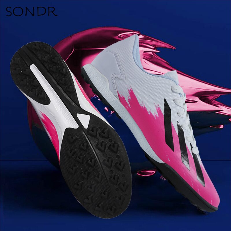 Nouveaux Adultes de Football En Plein Air pour Hommes Crampons Chaussures Haut Haut TF/FG Formation Sport Baskets Chaussures X19