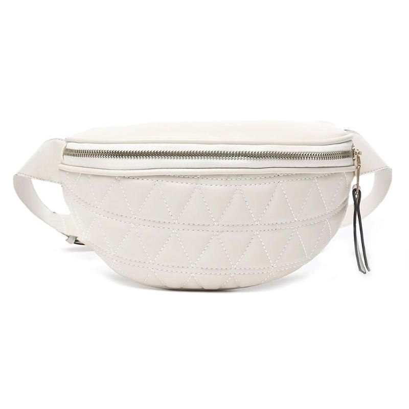 PU Leder fanny Brust Tasche Einfarbig Frauen Taille Gürtel Pack klassisch Damen Mädchen Schulter Crossbody-tasche: Beige