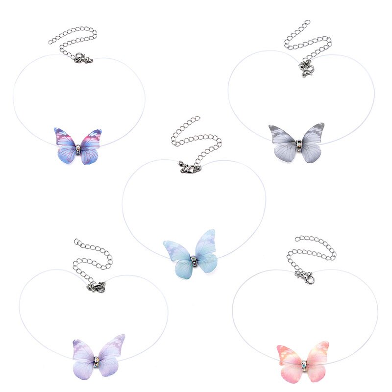 Kettingen accessoires naszyjnik sieraden ketting voor vrouwen dames sieraden vis draad flits boren vlinder collier fijn