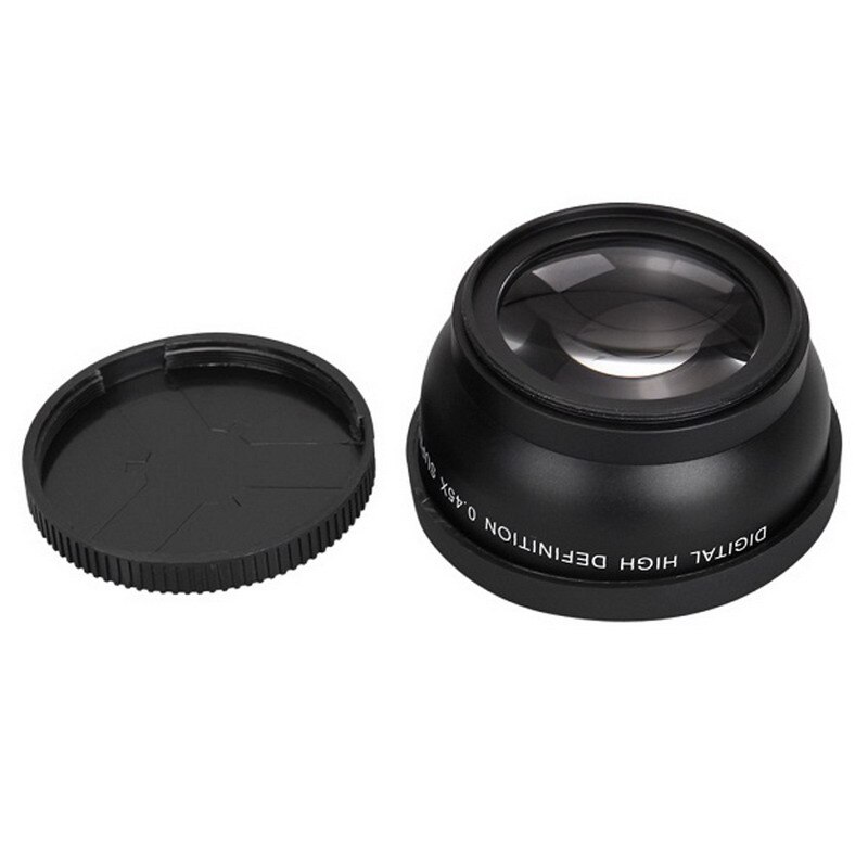 58Mm 0.45x Groothoek Lens Camera Macro Lens Voor 58Mm Filter Camera Voor Canon Eos 1000D 1100D 500D rebel T1i T2i T3i