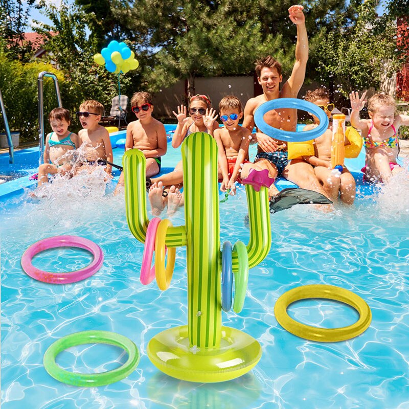 Zomer Spelen Zwembad Pvc Opblaasbare Cactus Zwembad Gooien Game Set Drijvende Zwembad Speelgoed Strand Feestartikelen Reizen